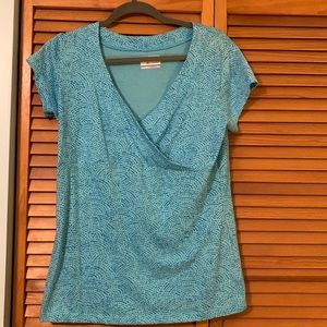 Columbia Short Sleeve Surplice Neck Top